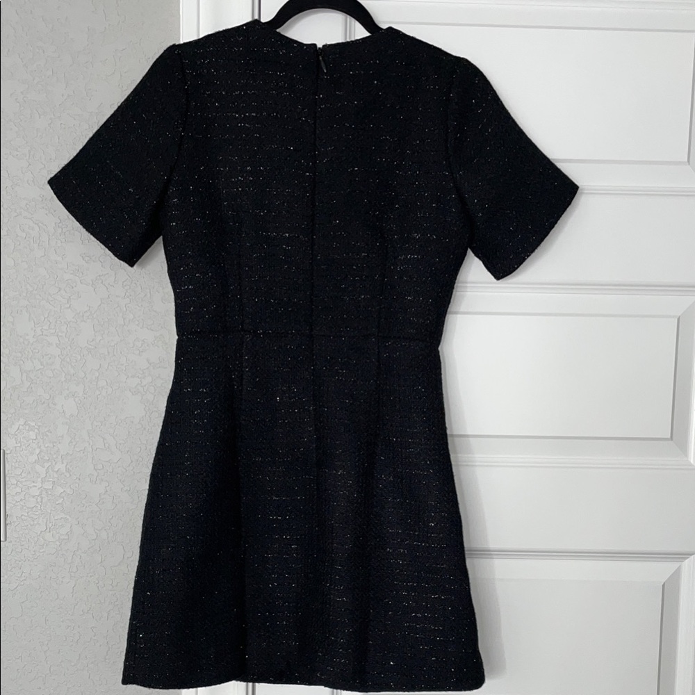 Vici Black Midi Dress with Silver Accents - Picture 4 of 5
